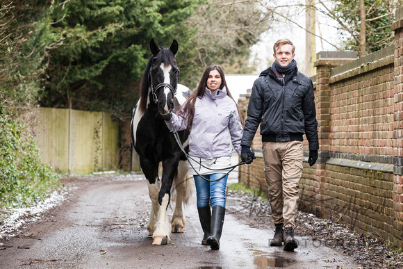 0001_Ben_&_Jasmine_Engagement_Photo_Shoot_With_Horses_Hurstpierpoint_West_Sussex