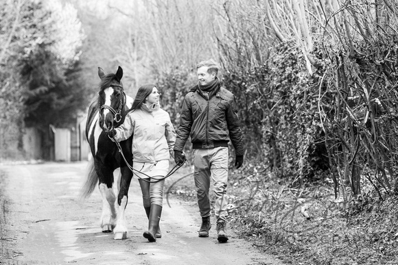 0004_Ben_&_Jasmine_Engagement_Photo_Shoot_With_Horses_Hurstpierpoint_West_Sussex
