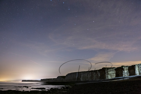 Seven Sisters from Birling Gap at Night