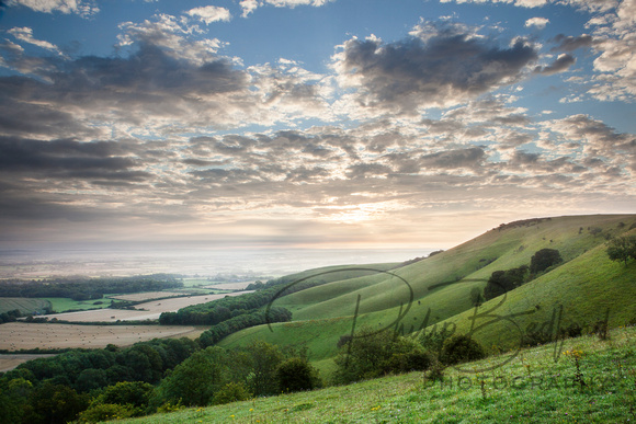 Firle Beacon after sunrise
