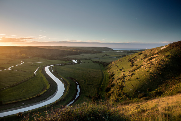 Sunrise over Cuckmere Valley from High and Over